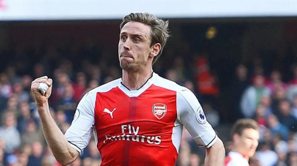 Nacho Monreal in action during an Arsenal match